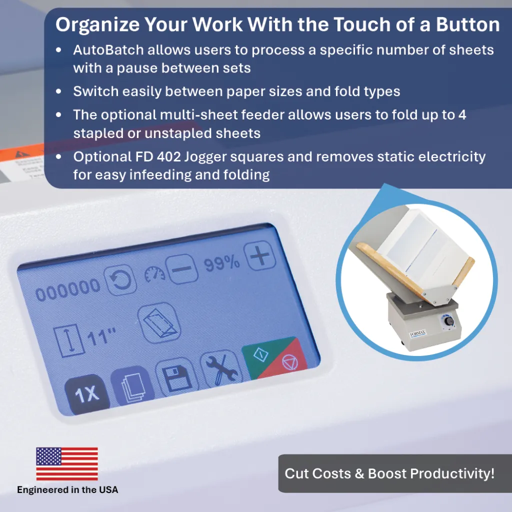 FD 386 Automatic Touchscreen Document Folder