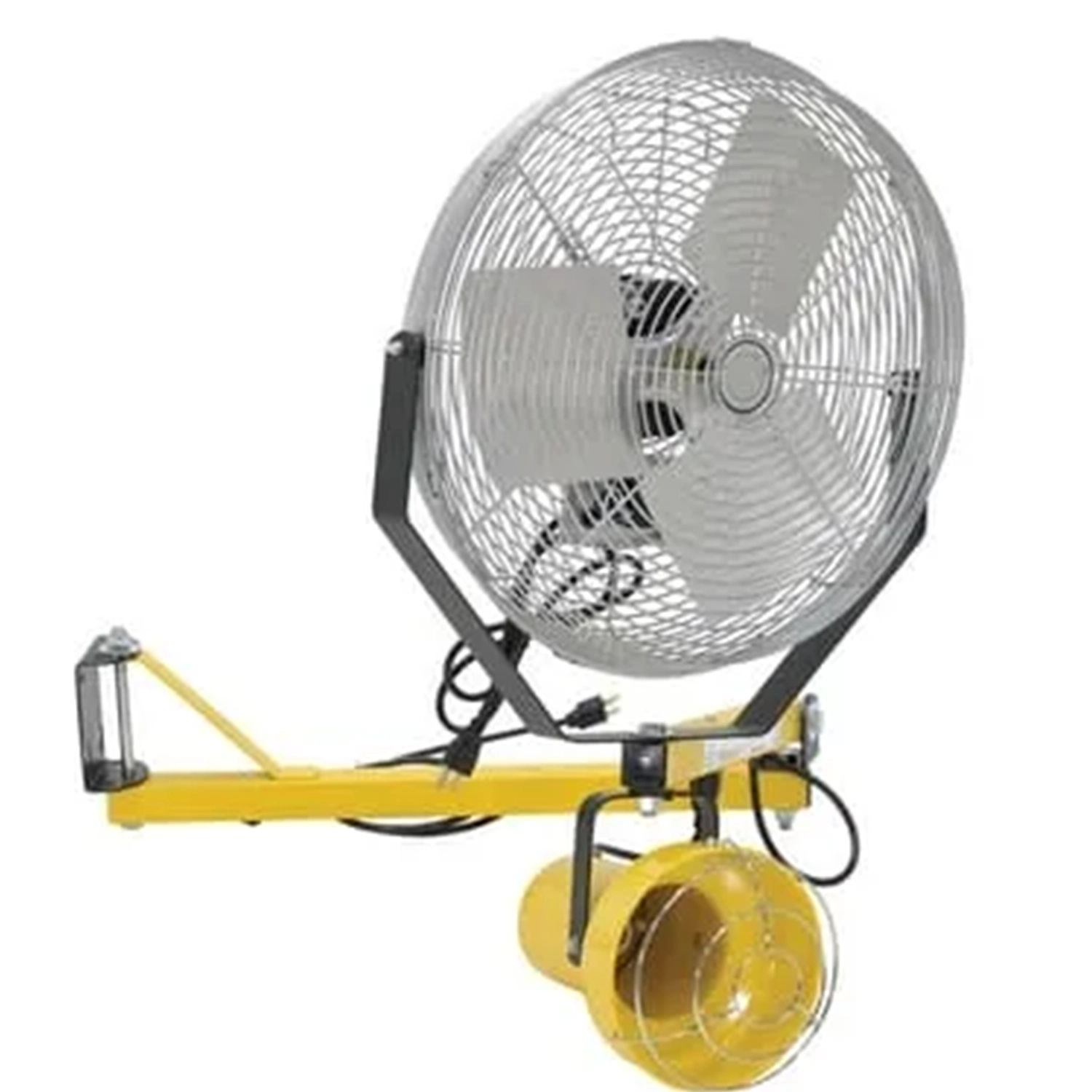 Vestil( Steel Incandescent Double Arm Load Light with Fan 40 In. Length Yellow LL-40-FAN )